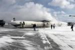 Delta aircraft Toronto Airport accident, Delta aircraft Toronto Airport injured, delta aircraft flips upside down on landing at toronto airport, Accident