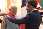 Narendra Modi in France, Narendra Modi latest, narendra modi awarded france s highest honour, Modi in france