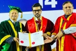 Ram Charan Doctorate event, Dr Ram Charan, ram charan felicitated with doctorate in chennai, University
