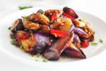 Brinjal recipe, vegetable recipe, tasty stir fried brinjal, Brown rice pulao